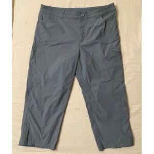 Eddie Bauer Womens  Size 10Gray Cargo Capri Pants Outdoor Hiking Lightweight
